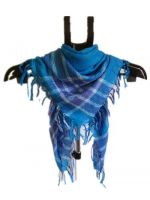 suqare head scarves, PRINCE SQUARE SCARF, Blue, white, red plaid scarf, breathable, soft, hollow design