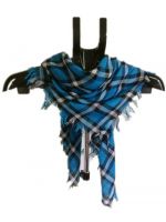 Sell SQUARE SCARF, blue-black and white squares, breathable, soft