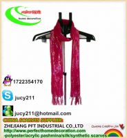 COLORED METALLIC YARN DYED PLAIN SCARF, china polyester scarf, fashion scarf, 