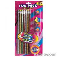 Sell glitter pencil with eraser set