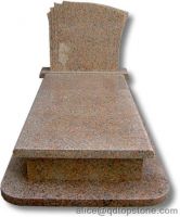 Sell China red granite tombstone
