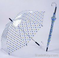 Sell BEST SELLING ! fashion colorful printed POE transparent umbrella