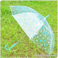 Sell  2012 new style fashion colorful printed PE transparent umbrella