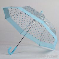 Sell  2012 new style fashion colorful printed transparent umbrella