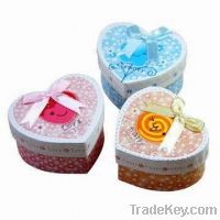 Heart shape gift Box with fashion design, made of paper/pvc