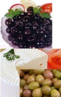 Selling of kinds of olive and kinds of cheese