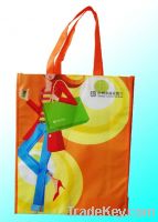 Gusset plastic bag with patch handle  gift handle bag