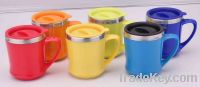 Sell colorful plastic coffee mug