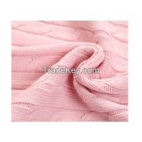 fashionable cable knit cashmere blanket