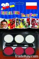2012 EU cup poland football fans face paint, Poland face painting set