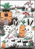 2014 best selling factory fuzzy coloring poster