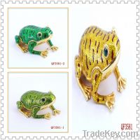 Sell frog decorative trinket box/frog wedding decorations (QF3581)