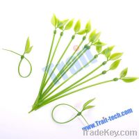 Sell green plastic cable ties, wire strap leaf tie(12pcs a set)