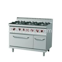 Gas range with 4(6)burner with gas (eletric)oven