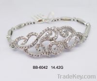 Sell 925 sterling silver braclet with rhodium plating
