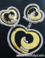 Sell 925 sterling silver set with 18K gold plating