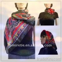 Sell square silk chiffon printed scarf