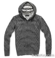 Sell mens zipper sweater coat with hood