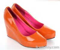 Sell 2012 new style Korean version patent leatherwedge Heel heighten i