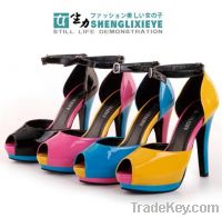 Sell 2012 new simple candy colors a word style buckle sandals