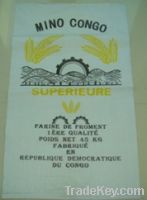 Sell pp woven sack for packing flour 50kg exported to Congo