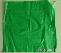 Sell PP woven green garbage bag with drawstring