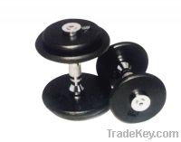 dumbbell, black dumbbell, covered with rubber, KY-091