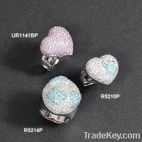 Sell 925 sterling silver rings with rhodium plating