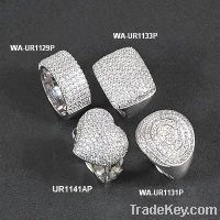 Sell 925 sterling silver rings with rhodium plating