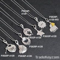 Sell 925 sterling silver pendants with rhodium plating