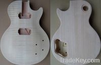 Sell guitar body mahogany flame top unfinished LP body