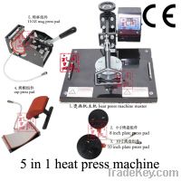 factory direct sales heat transfer machine / 5 in 1 multi-function hea