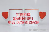 Sell sublimation heart handle mug