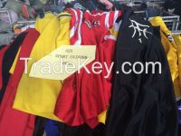 used clothing, sport uniform, bags, shoes