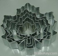 5-pieces maple leaf shaped cookie cutter, stainless steel cookie cutter