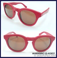 Sell Custom Round Design Leather Sunglasses