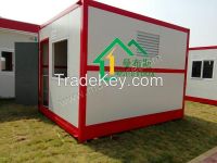 Foldable container house, expandable container house, prefab foldable container