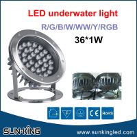 Factory price Autocontrol color rgb led underwater swimming pool light 36W