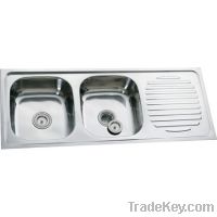 double bowl stainless steel sink