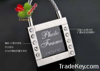 Promotion Gifts/ Square Photo Frame With Crystal Metal Keychains