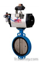 Wafer Butterfly Valve With Pneumatic Actuator
