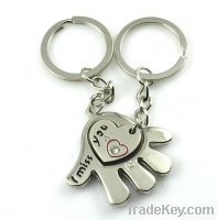 Sell Vogue Enamel Alloy Hand Shape Couples' keychains