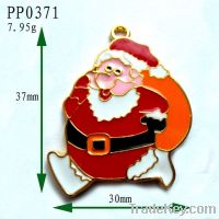 Sell 37mm Enamel Gold Tune Zinc Alloy Christmas Father Pendant