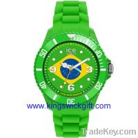 2012 Hot-selling World Flag Style Silicone Icee Watch SW3013