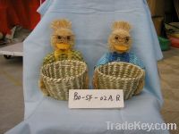 Sell  straw/plushing figures with basket