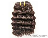 Sell Kinky curl European hair weft/human hair extention