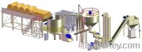 Straw shredding and pelleting line with pellet mill