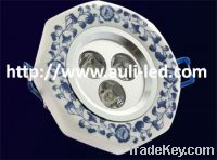 Sell 3W blue and white porcelain LED down light