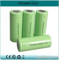 3.2V 3000mAh LiFePO4 Rechargeable Batteries IFR26650 Battery Cells