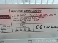 Sell waterproof led driver/led power supply 200w 24v/36v/48v